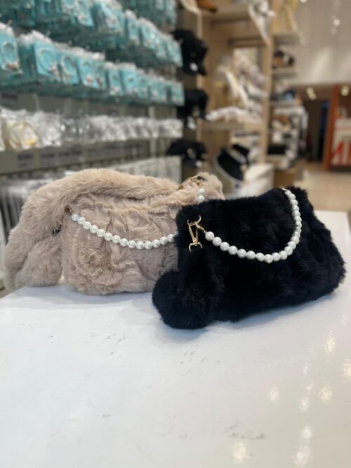 Mini Bag peluche perlas